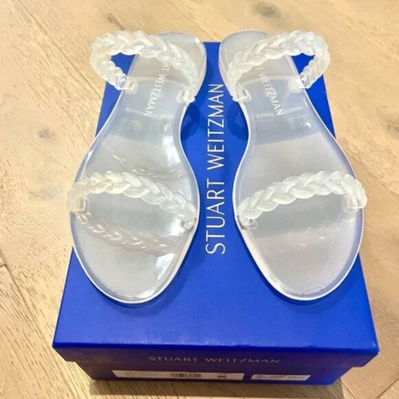 New Stuart Weitzman Braida Sawyer Clear Jelly Sandals size 10 - Picture 4 of 4